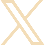 A green and beige letter x with an arrow.